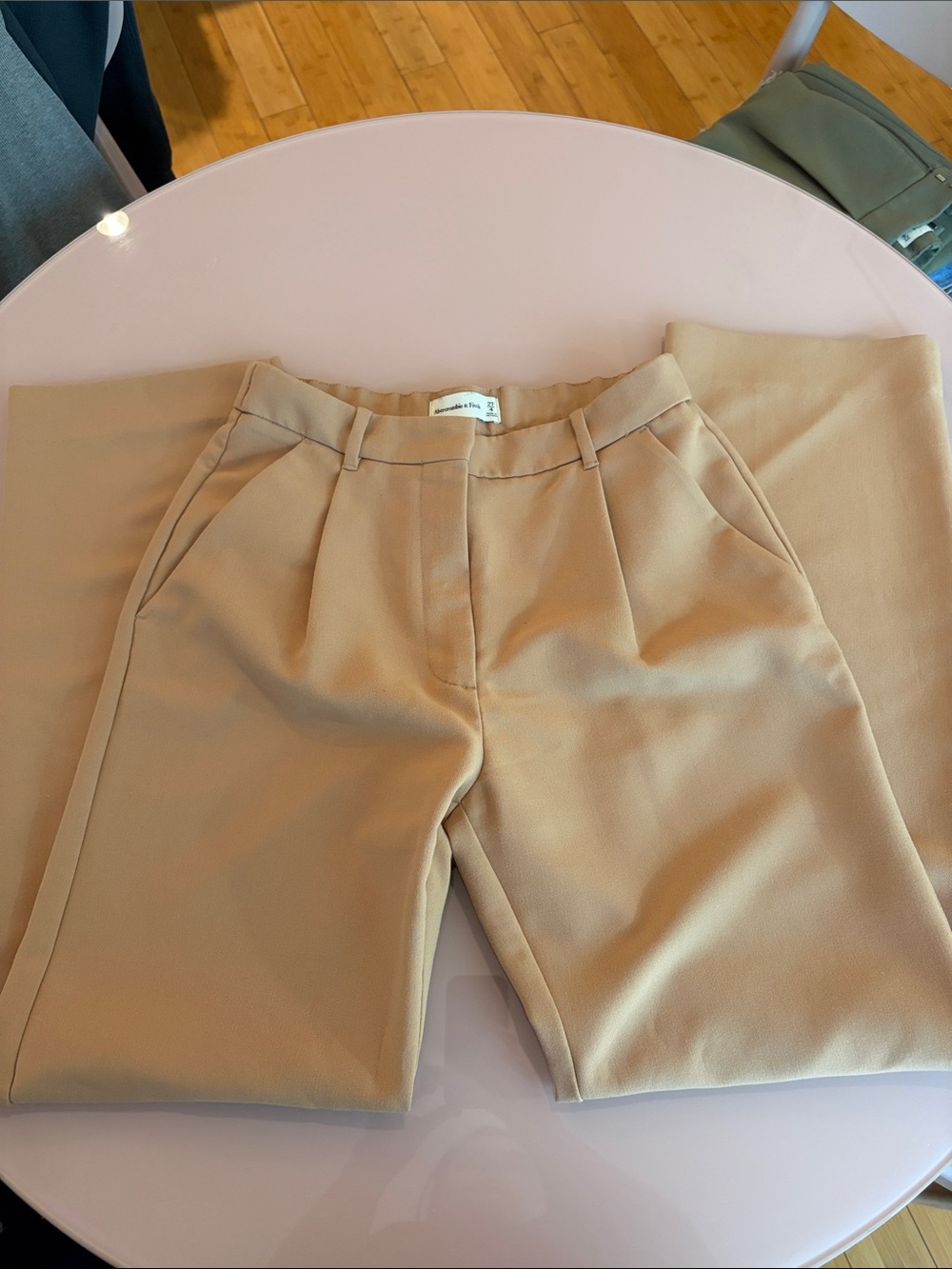 Abercrombie & Fitch Tan Tailored Slacks